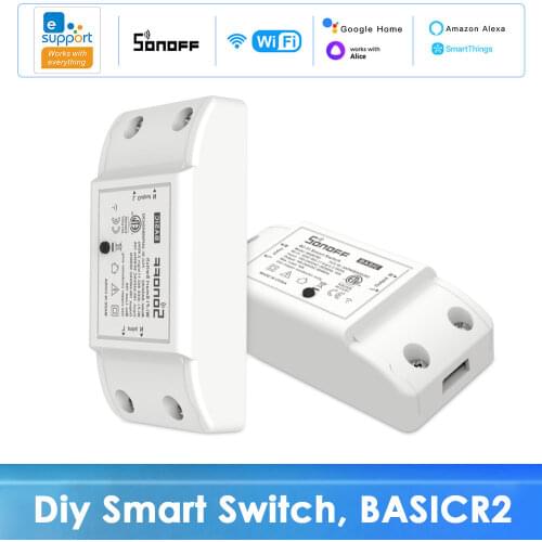 SONOFF Basic R2 Wifi Timer Smart DIY Mini Switch Support EWelink APP Wireless Home Automation Compatible With Google Home Alexa