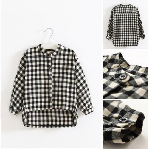 Brand fashion Cotton Children Clothing Autumn Long Sleeve Plaid Shirts Baby Girl Clothes Stripes Boys Girls Shirts Clothes