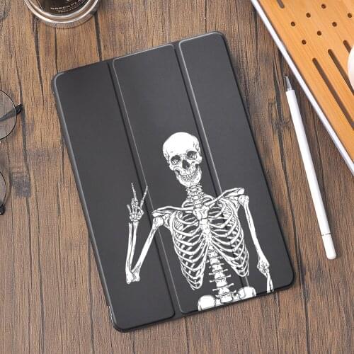 Skeleton Art Case For iPad Air 4 8th Generation Funda Pro 11 Case 2021 Mini 5 Air 2 Coque Luxury Silicone Accessories Cute Shell