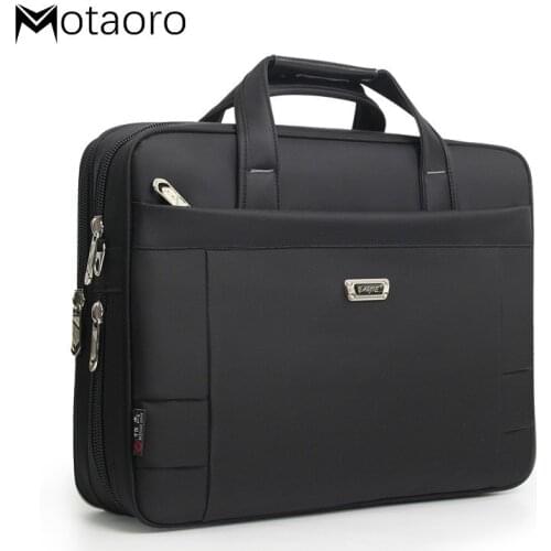 Business Classic Mens Shoulder Bag Work Handbags Men Briefcase Laptop Bags A4 Folder File Carrying Handbag Women Computer Bag