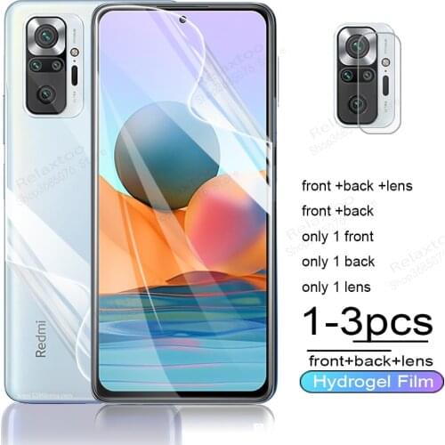 Front back hydrogel film for redmi note 10 pro max 10s screen protector for xiaomi redmi note 10pro note10pro protect film glass