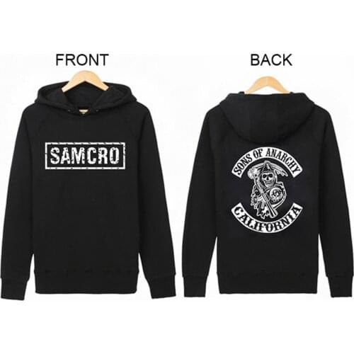 Adult Sons of Anarchy SOA Coats Costume Autumn Print Women Mens Hoodies Jacket Sweaterwear Halloween Party Cosplay Clothes