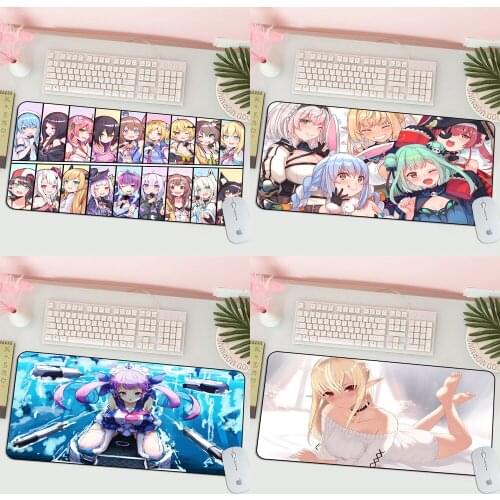 Hololive Girl MousePads Computer Laptop Anime Mouse Mat Animation XL Large Soft Keyboard PC Desk Mat Takuo 40x90 Keyboard Rest