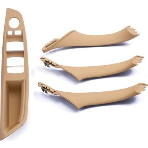 Left Hand Drive LHD For BMW 5 series F10 F11 Gray Beige Black Car Interior Inner Door Handle Panel Pull Trim Cover