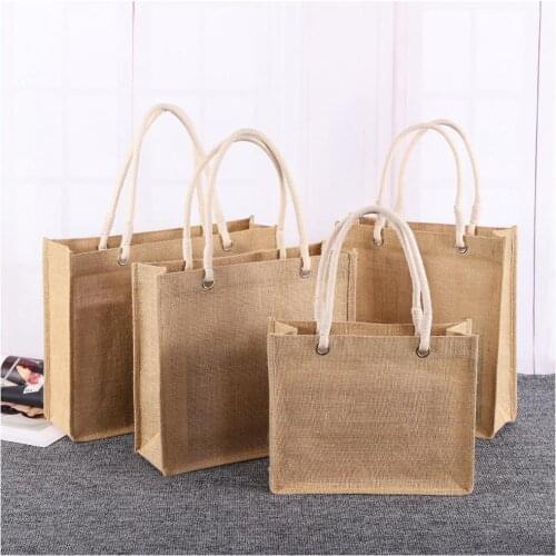 Linen handbag Waterproof retro gift bag Linen bag Storage bag shopping bag Linen bag canvas Customized New fashion shopping bag