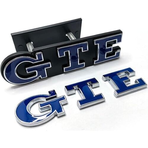 Metal Chrome Sticker GTE Grill and Trunk Emblem Car Logo Badge