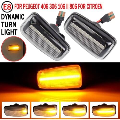 Flashing Car Turn Signal Lamps Side Marker Lights Lateral LED For Peugeot 306 106 406 806 Citroen XM ZX Break Xsara Xantia Fiat