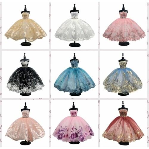 Fashion Ballet Dress For Barbie Doll Outfits 1/6 Dolls Accessories Dancing Clothes 3-layer Skirt Rhinestone Ball Party Gown Toy