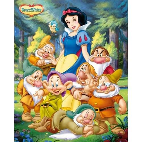Disney Snow White and The Seven Dwarfs Square/round Diamond Painting Embroidery Rhinestone Mosaic Cross Stitch Kits Home Decor