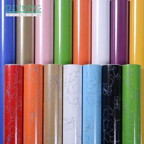 Solid Color Renovation Stickers Wallpaper for Kitchen PVC Vinyl Self Adhesive Wardrobe Cabinet Decor Film Desktop Contact Paper