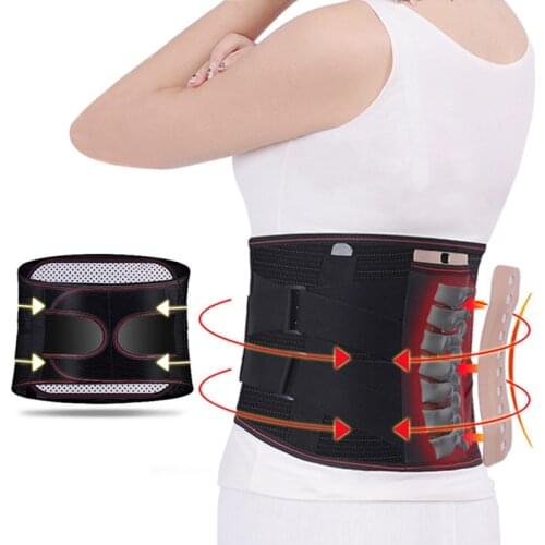 Herniation OrthopedicLumbar Support Belt Disc Medical Strain Pain Relief Corset for Back Spine Decompression Brace Self-heating