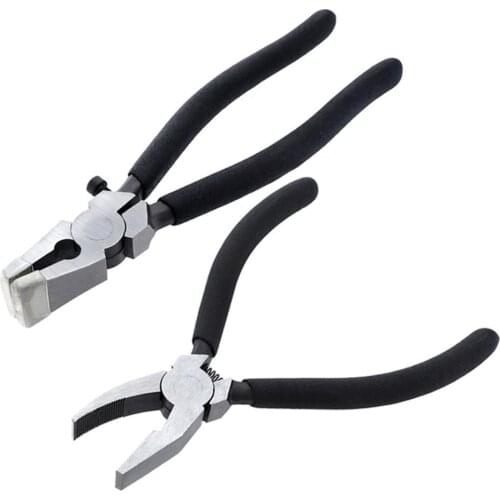 Flat Nose Pliers With Adjustable Screw High Carbon Steel Clamp Clip Flat Nose Pliers for Glass Trimming Hand Tool