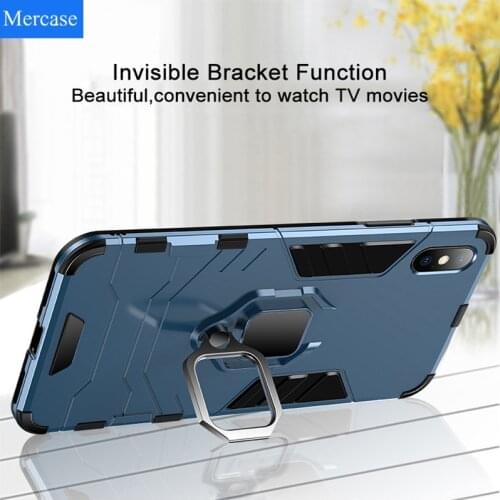 Mercase Shockproof Phone Case with Ring Holder for iPhone 11 Pro Max 7 8 plus Phone Cover with pop socket for iPhone X XR XS Max