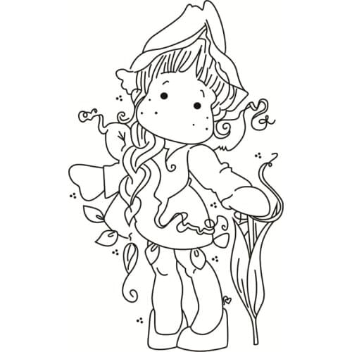 Girl pattern Transparent Clear Silicone Stamp/Seal for DIY scrapbooking/photo album Decorative clear stamp sheetstampons