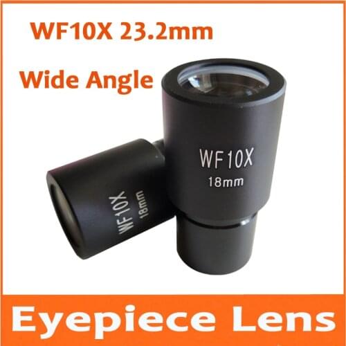 1PC WF10X/18mm Wide Angle Lab Student School Biological Microscope Eyepiece Reticle Lens 23.2mm with Graduated Scale Ruler 0.1mm