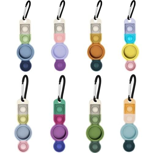 Silicone Protective Sleeve For Apple Airtags Locator Tracker Protector Case Anti-Lost Device Keychain Cove Shell Candy Color