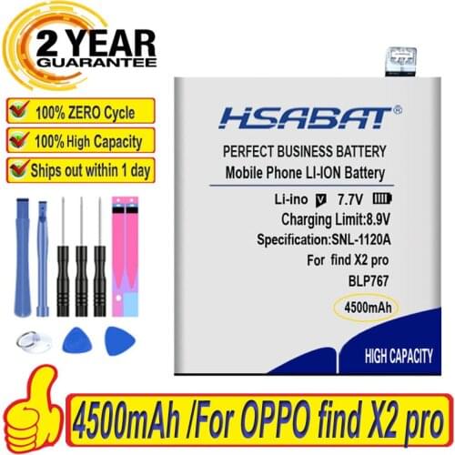 Top Brand 100% New 4500mAh BLP767 Battery for OPPO find X2 pro Batteries + free tools