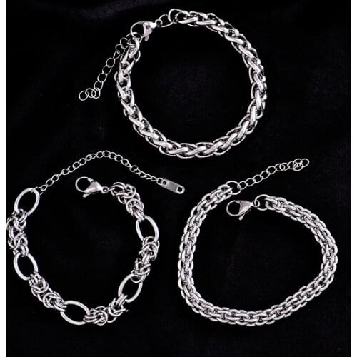 316L stainless steel three detachable combination sets of Euro-American Shiny Glamour Annual Show Accessories with twist chain