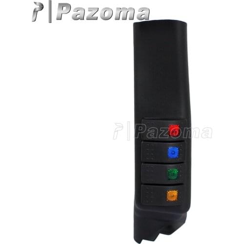 Black LED Boat Rocker Left Hand A-Pillar Switch for Jeep Wrangler JK Unlimited 2-4 Door 2007-2010