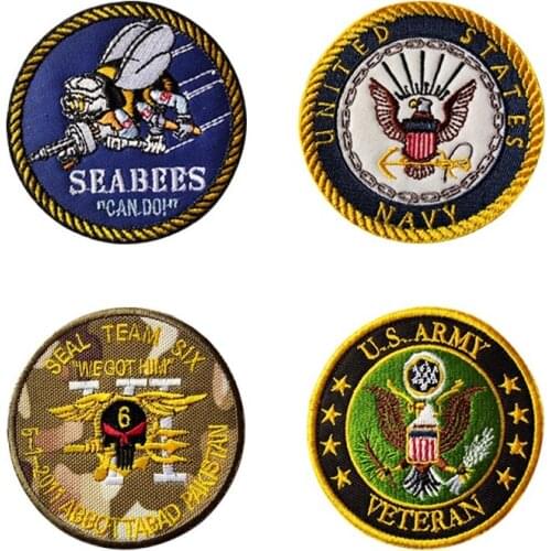 U.S. ARMY 101 Airborne Division Military Tactical Embroidered Velcro Patch NAVY SEALS Badge For Clothes Armband Hook&Loop