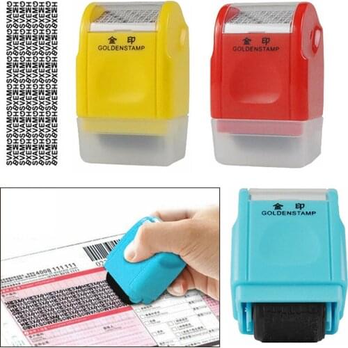 Identity Privacy Protection Roller Stamp ID guard Portable Information Coverage Messy Code Data Protector Security Seal