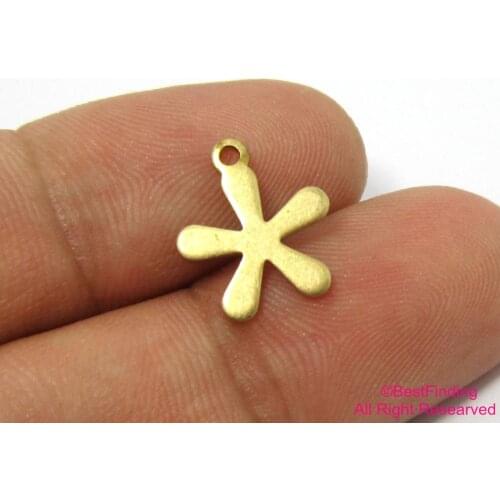 100pcs Brass charms 12mm Brass flower earrings findings charms R522