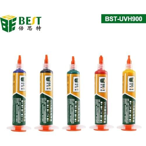 10CC UV Curable Solder Resist Oil UV Solder Mask BGA PCB Paint Prevent Corrosive Arcing Soldering Paste Flux PCB UV Green Oil