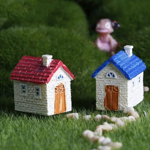 3 pcs Moss Micro-landscape Resin House Decoration Cartoon Mini-plant Decoration Wholesale Miniature Figurines