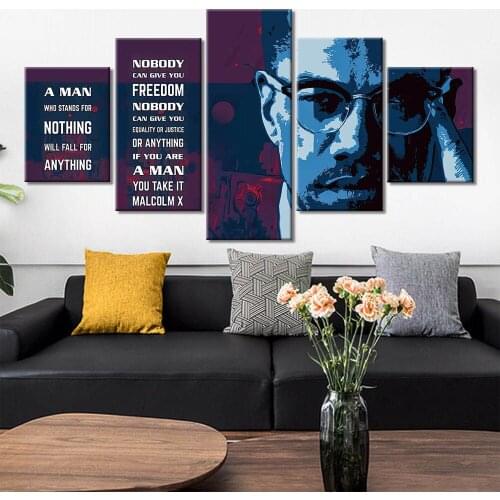 5 Piece Canvas Paintings Home Decor HD Prints Famous Person Pictures Poster Wall Art