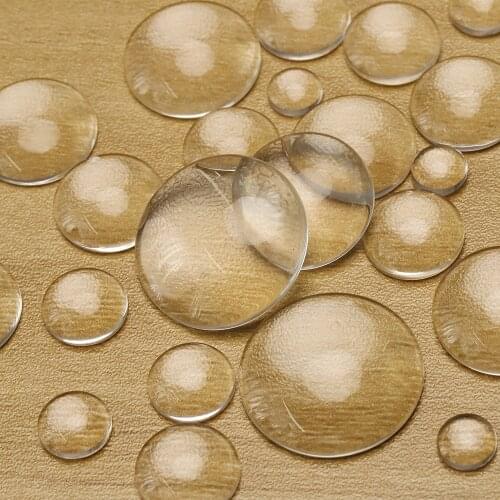 50pcs 8 10 12 14 16 18 20 25mm Clear Round Glass Flat Back Cabochons For DIY Making Cameo Bezel Jewelry Accessories Wholesale