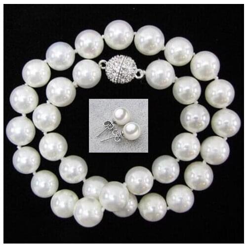 AAA 10mm Genuine White South Sea Shell Pearl Necklace 9.99+earring(gift).jpg
