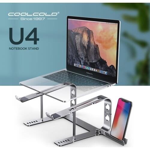 COOLCOLD Aluminum Laptop stand, Ergonomic Laptops Elevator For Desk, Adjustable Notebook Stand For 10-17 inch Notebook