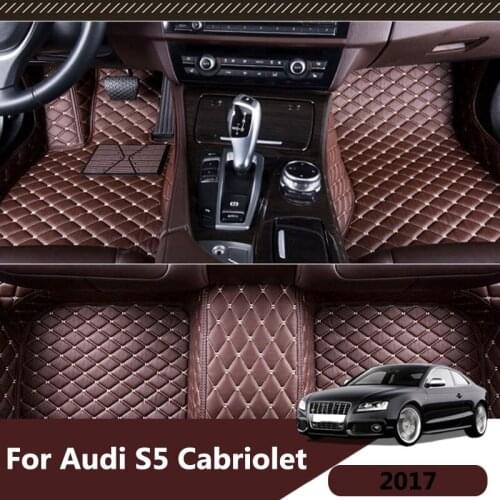 For Audi S5 Cabriolet 2017 Car Floor Mats Carpet Rugs Accessories Automobile Cover Waterproof Styling Protect Anti-Dirty Decor