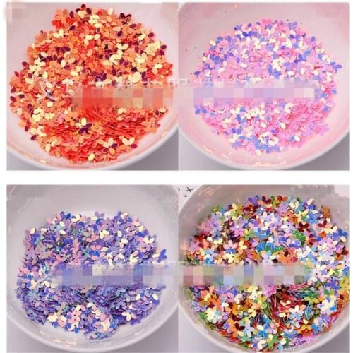 Color Glitter Sequins Diy Handmade 10mm Five-leaf Finger Flower Sequins Paillettes Sewing Beads Wedding Dress Clothing Accessor
