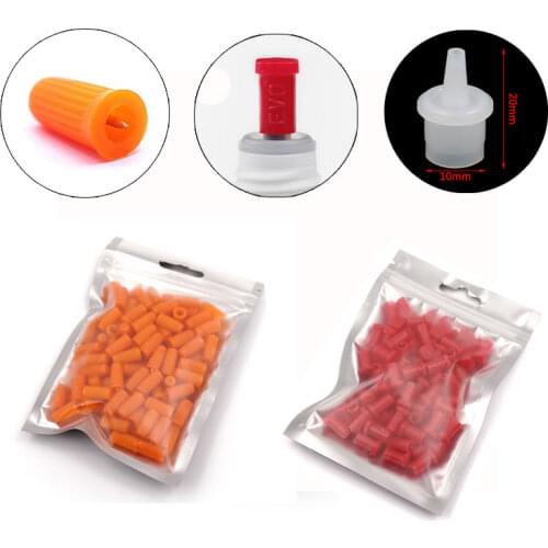 50/100Pcs Universal Eyelash Glue Bottle Blocking Needle Replacement Eyelashes Extensions Glue Mouth Head Anti-blocking Tool