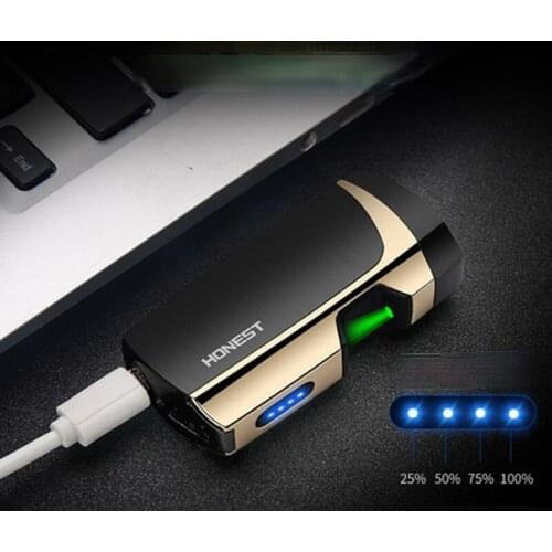 Infrared Induction Double Arc Lighter Creative USB Charging Cigarette Lighter Gadgets for Men Technology Isqueiro Plasma Gifts