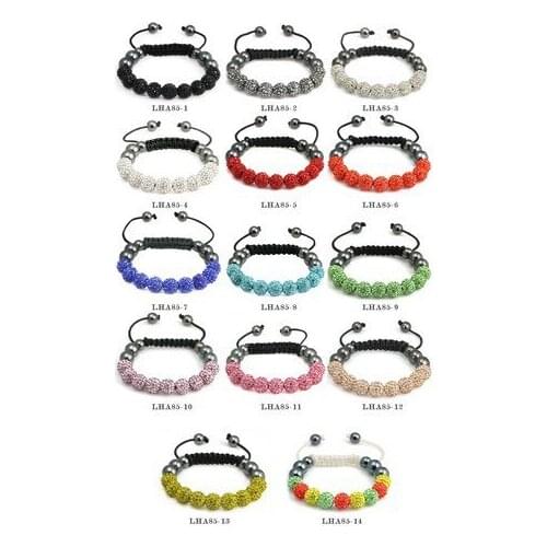 Kj56ry new arrival micro pave CZ Disco Ball Beads Bangles crystal Bracelet fasion women jewelry lot