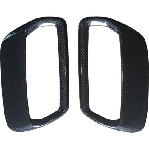 Hood Vent Cover Trim Car Front Hood Air Intake Trim Scoop Vent Panel Cover Dry Carbon Fiber for Ford Mustang 2018-2021