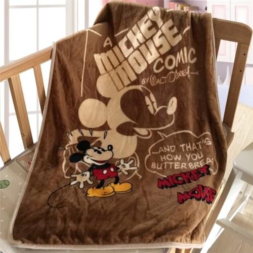 Disney Mickey Mouse Frozen blanket flannel children blanket baby quilt duvet cover cartoon Soft baby blanket throw gift 70x100cm