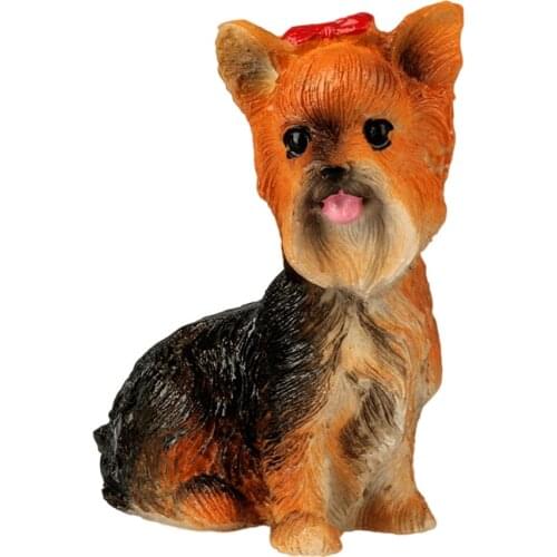 Mini Schnauzer Dog Miniature Fairy Figurines Landscape Bonsai Figurines Mini Garden Home Toy Gifts Fairy Garden Decorations