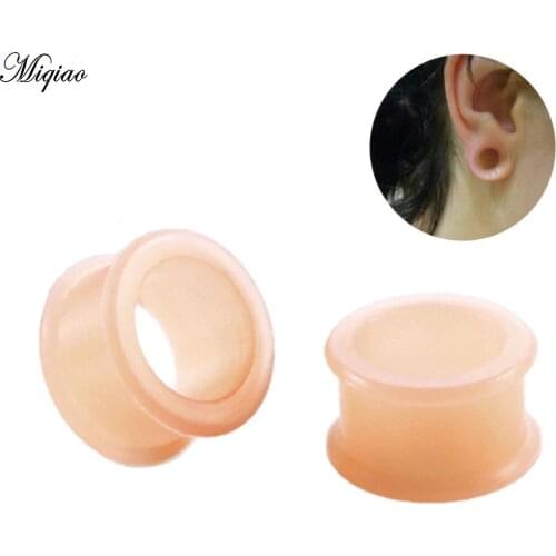 Miqiao 2pc 3-25mm 2pcs Silicone Ear Plugs and Tunnels Expander Piercing Tunnel Ear Tunnels Stretchers Plug Oreille Ear Gauges