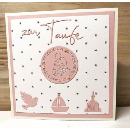 Mmao Crafts Metal Steel Cutting Dies Church wings girl fish pigeon Stencil For DIY Scrapbooking Paper/photo Cards Embossing Dies