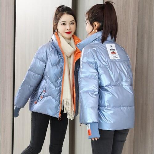 New 2021 Winter Coat Women Parka Female Jacket Warm Fashion Stand-Up Collar Parkas Thick Casual Outerwear Gray