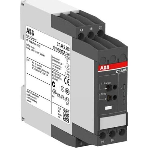 New and original ABB-China 24-240VAC/DC 1SVR730120R3300 CT-ARS.21S Off-delay time relay