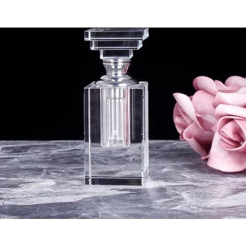 Clear 3ML Crystal Perfume Bottle Empty Mini Refillable Glass Bottle Home Decoration Vintage Essential Oil Bottle Gift For Lady