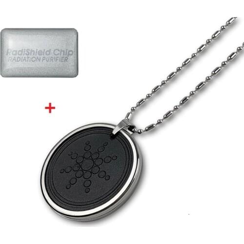 Quantum Energy Sunflower Necklace pendant Charm Jewelry with 2 Pieces Anti Radiation EMF Sticker Shields