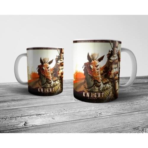 Knight Online Trophy Cup Model Design Coffee Tea Stylish Photo Printed Creative Coffee Cup