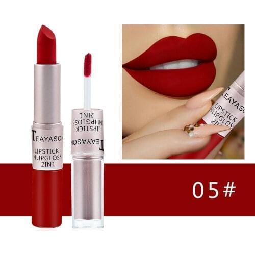 Sexy Red Waterproof Nude Matte Velvet Glossy Lip Gloss Lipstick Lip Balm Sexy Red Lip Tint 12 Colors Women Fashion Makeup Gift