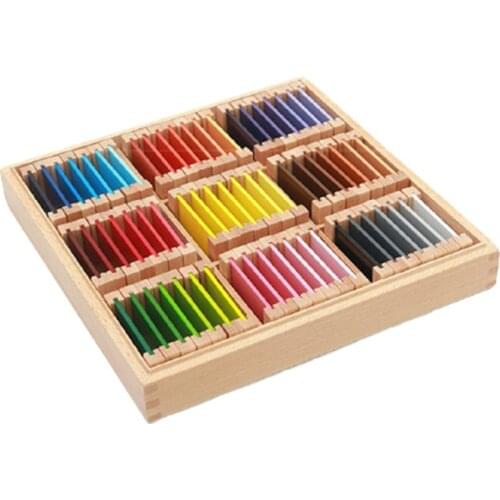 Sensory materials learning color cognitive board wooden box preschool children training Montessori sensory toys educational toys