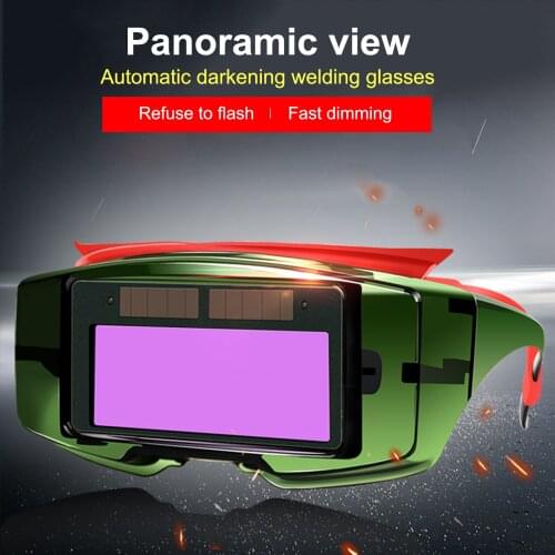 Upgraded Auto Darkening Welding Helmet Panoramic Welding Mask Automatic Light Change Welding Glasses Protective Work Glasses